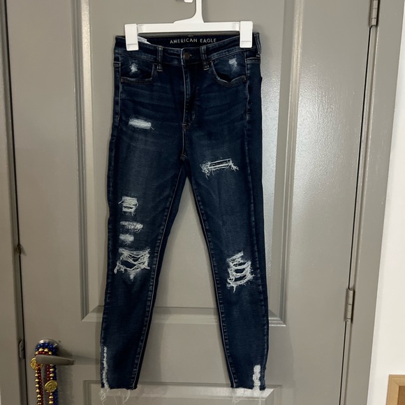 American eagle dark wash denim super stretch skinny jeans - Picture 1 of 4